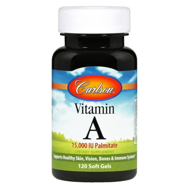 Carlson, Витамин A, 15,000 МЕ, пальмитат, 120 гелевых капсул