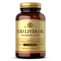 Solgar COD LIVER МЯГКИЕ КАПСУЛЫ С РЫБЬИМ ЖИРОМ (ДОБАВКА С ВИТАМИНАМИ А И D) 250 ШТ
