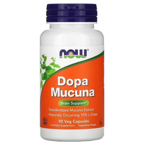 NOW Foods, Dopa Mucuna, 90 растительных капсул
