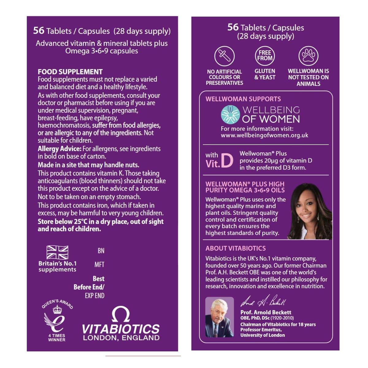 Vitabiotics Wellwoman Plus таблетки - рыбий жир, 56 капсул