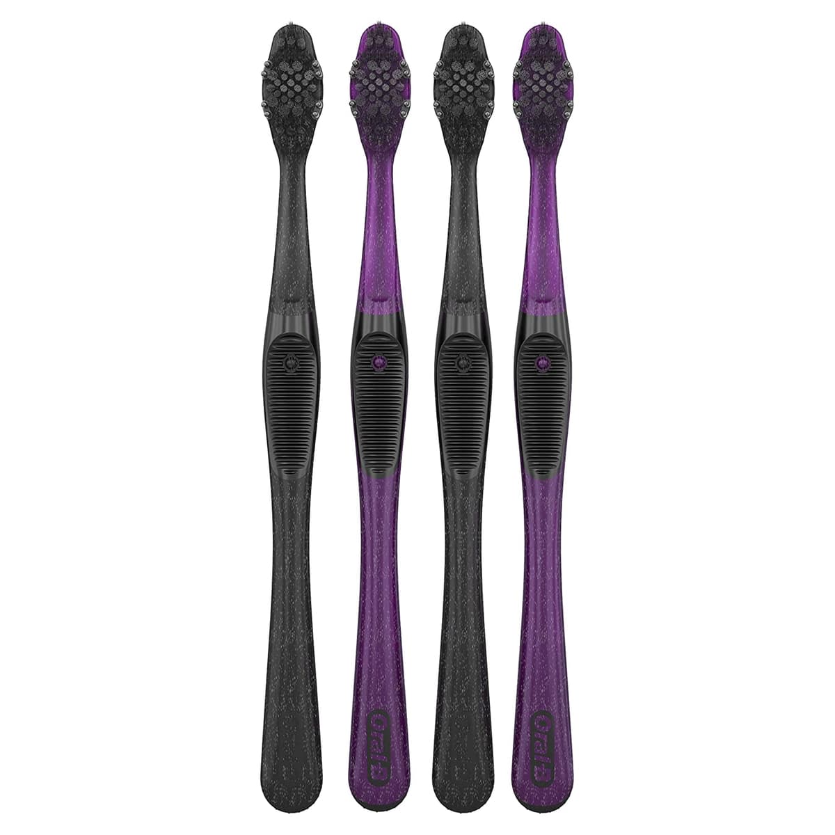 Oral-B Charcoal Toothbrush Therapy Whitening Therapy, мягкая, 4 штуки