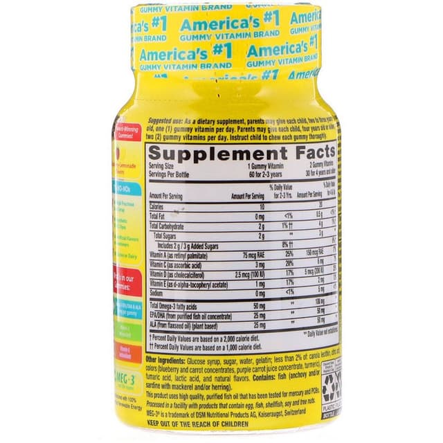 L'il Critters, Омега-3, вкус «Малина и лимонад», 60 жевательных таблеток