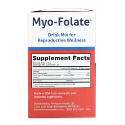 Fairhaven Health, мио-фолат, смесь для приготовления напитка для здоровья репродуктивной системы, без ароматизаторов, 30 пакетиков по 2,4 г