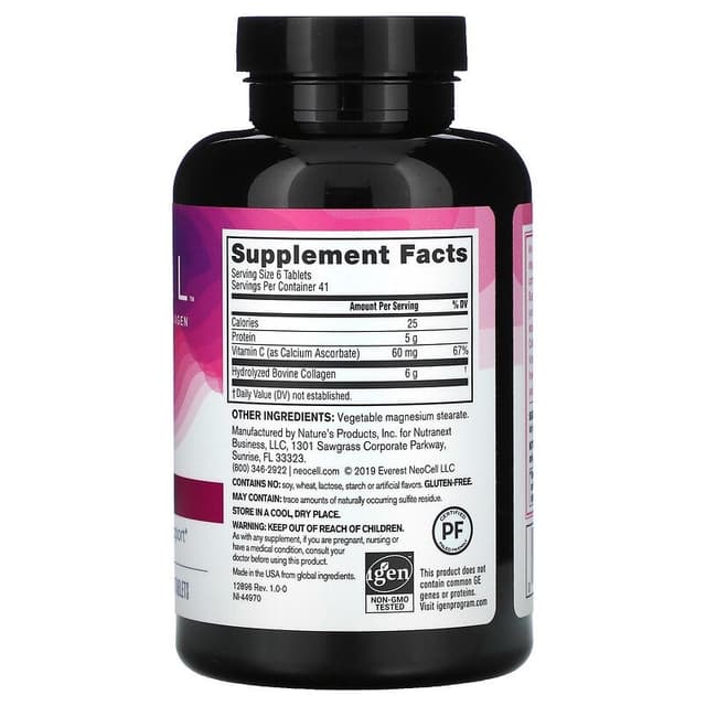 Neocell, Super Collagen + C, 250 таблеток