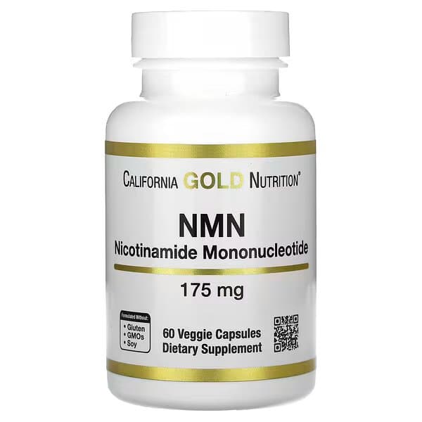 California Gold Nutrition, NMN (никотинамид мононуклеотид), 175 мг, 60 растительных капсул