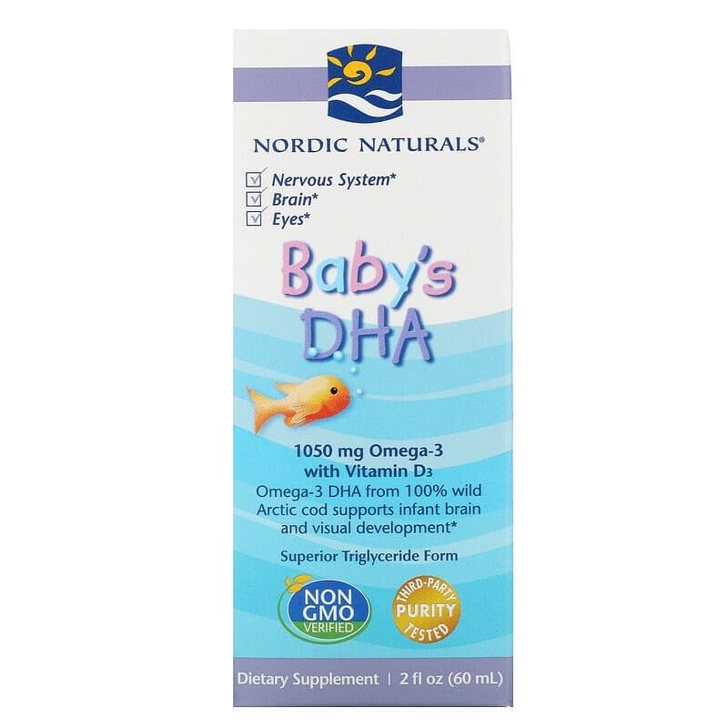 Nordic Naturals, омега 3 с витамином D3 для детей, 1050 мг, 60 мл