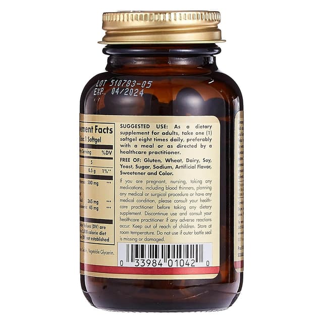 Solgar, масло первоцвета вечернего, 500 мг, 90 мягких таблеток