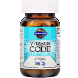 Garden of Life, Vitamin Code, витамин E в сыром виде, 60 вегетарианских капсул