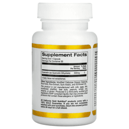 California Gold Nutrition, кверцетин, 500 мг, 30 растительных капсул