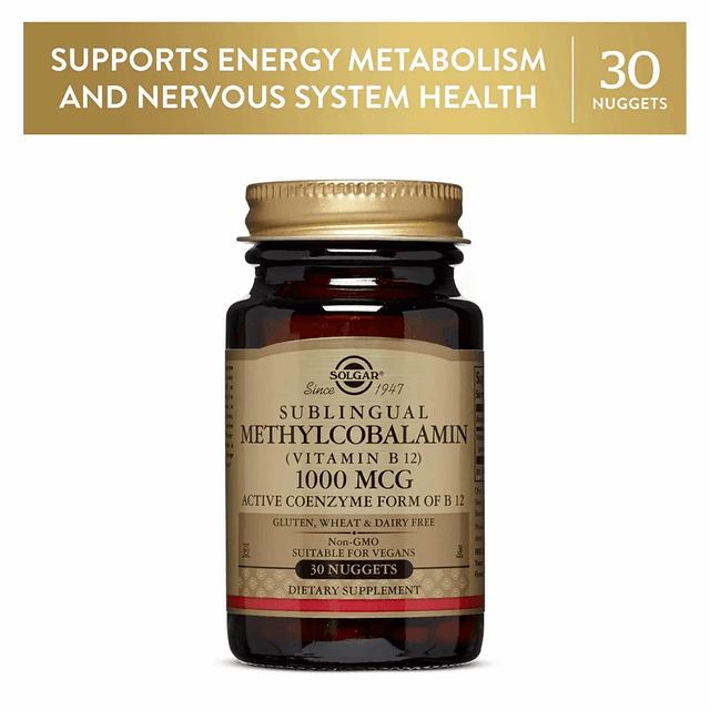 Solgar, сублингвальный метилкобаламин (витамин B12), 1000 мкг, 30 капсул