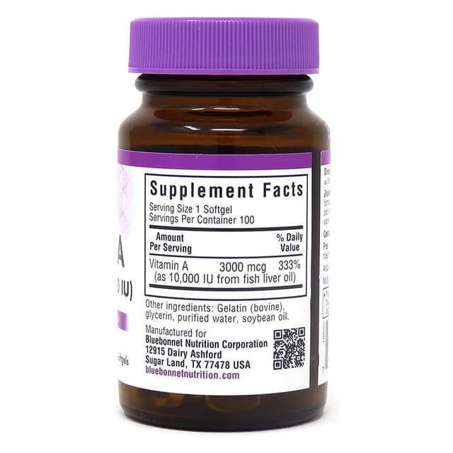 BLUEBONNET Nutrition Витамин А, 3000 mcg.