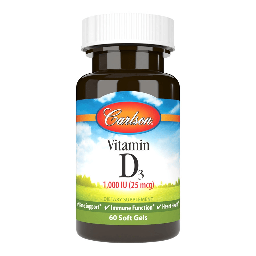 Carlson Labs Витамин D3 1000 МЕ (25 мкг), 60 мягких капсул