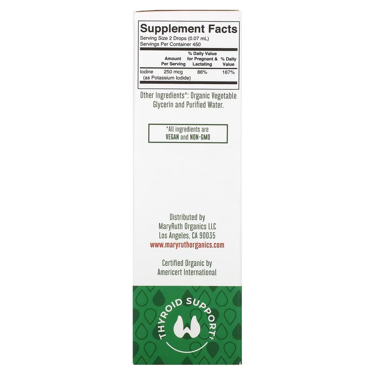 MaryRuth Organics, Жидкие капли органического йода, без добавок, 30 мл