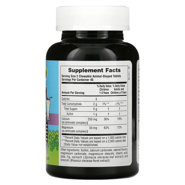 Nature's Plus, Source of Life, Animal Parade, кальций, жевательная добавка для детей, без сахара, вкус натурального ванильного мороженого, 90 таблеток в форме животных