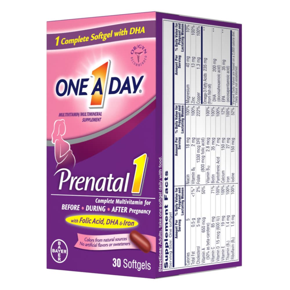 One-A-Day, Пренатальные мультивитамины для женщин, с ДГК 30шт