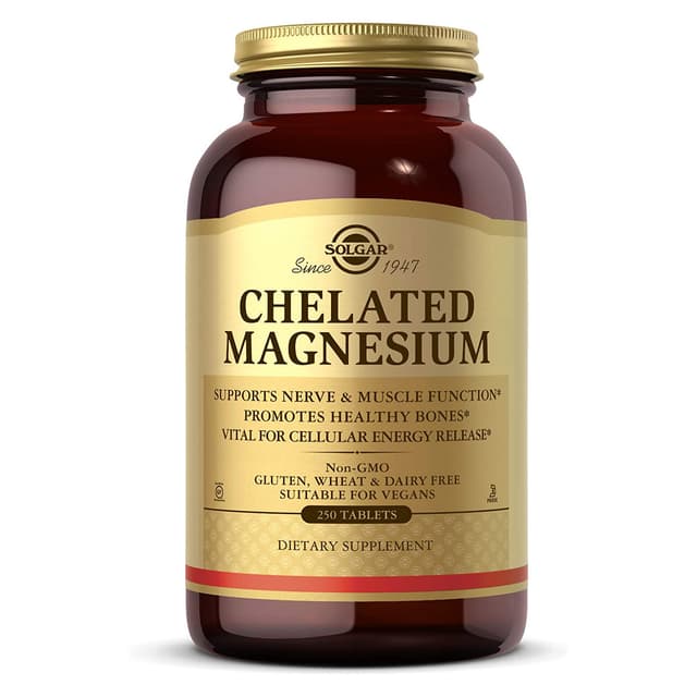 Solgar Хелатный магний, 250 таблеток - Поддерживает нервную и мышечную функцию - Способствует здоровью костей - Жизненно важен для высвобождения клеточной энергии - Без ГМО, веганский, без глютена, без молочных продуктов