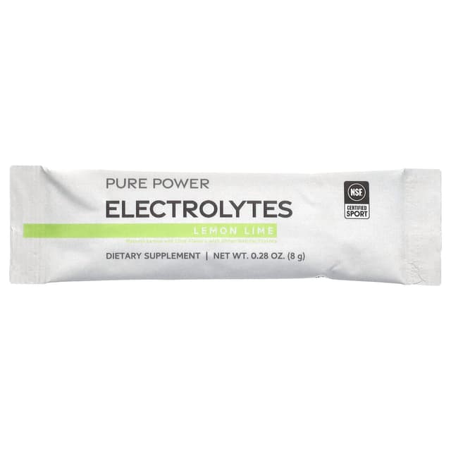 Dr. Mercola, Pure Power, электролиты, со вкусом лимона и лайма, 30 пакетиков по 8 г