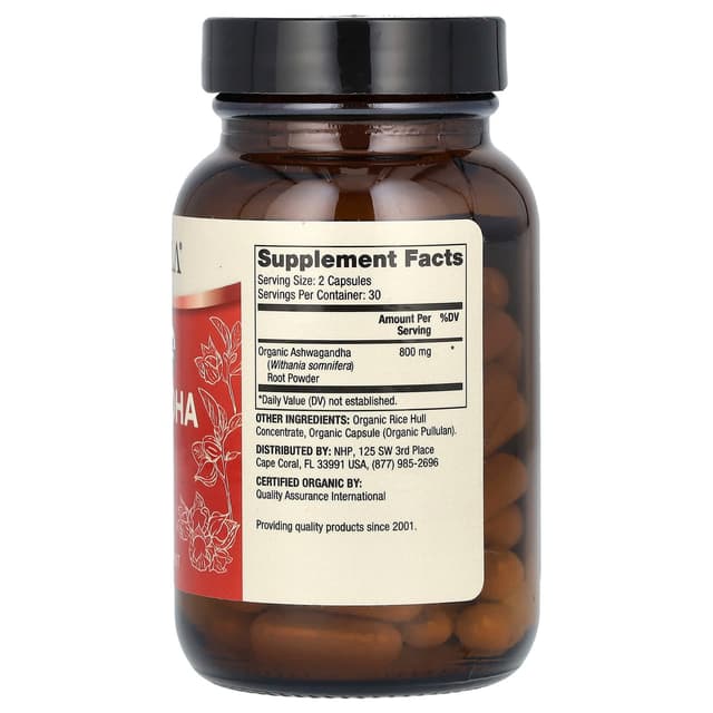 Dr. Mercola, органическая ашваганда, 60 капсул