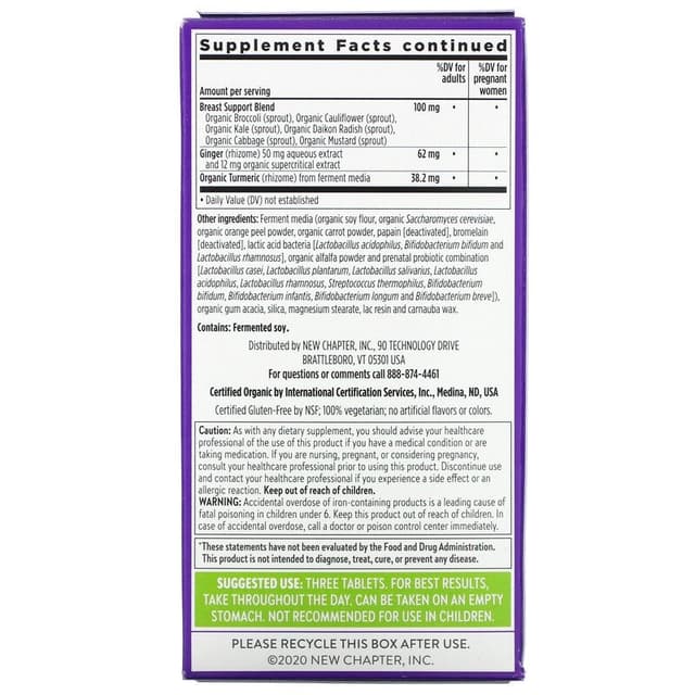 New Chapter, Perfect Prenatal, мультивитамины, 96 вегетарианских таблеток