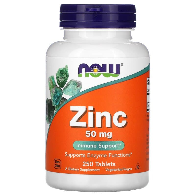 Now Foods, (Zinc )цинк, 50 мг, 250 таблеток