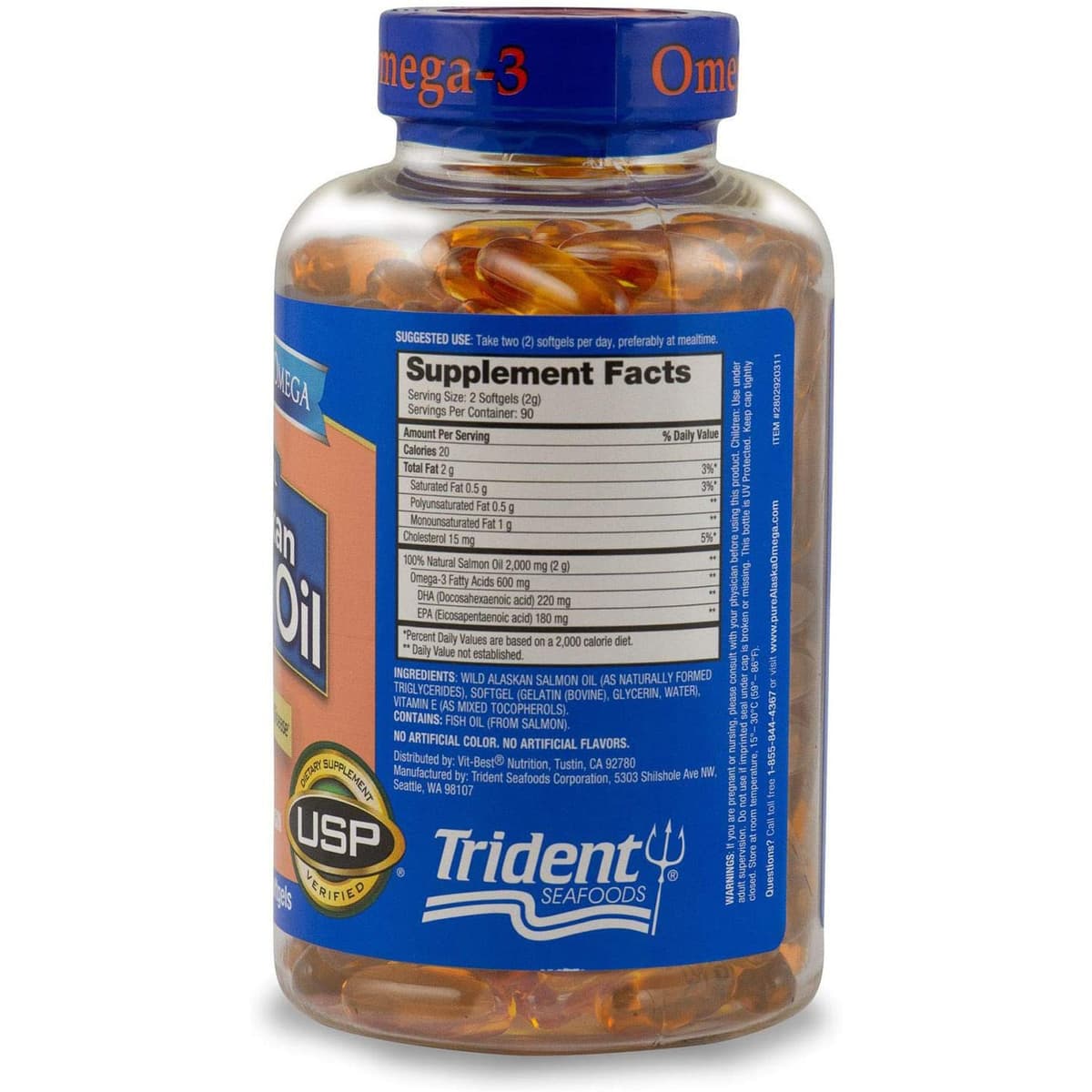 Рыбий Жир Pure Alaska Omega-3, 210 капсул, 1000 мг