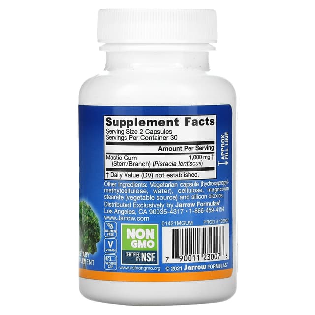 Jarrow Formulas, мастиковая смола, 60 растительных капсул