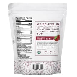Dr. Mercola, Pure Power, органический сывороточный протеин, со вкусом клубники, 585 г (1 фунт, 4,6 унции)