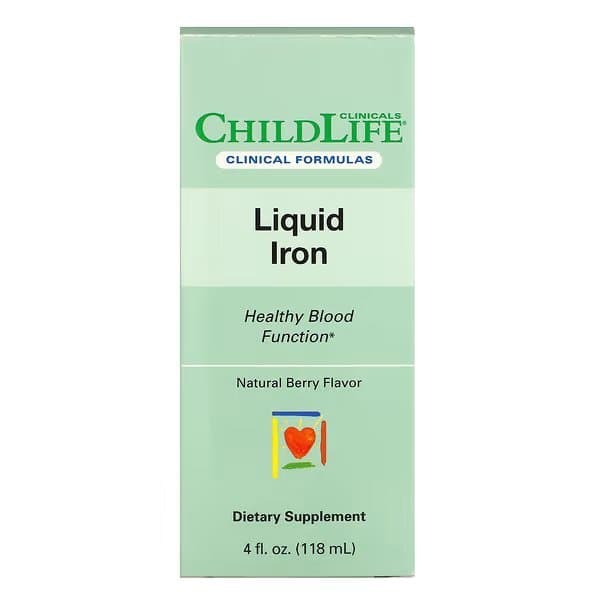 Childlife Clinicals, жидкое железо, с натуральным ягодным вкусом, 118 мл