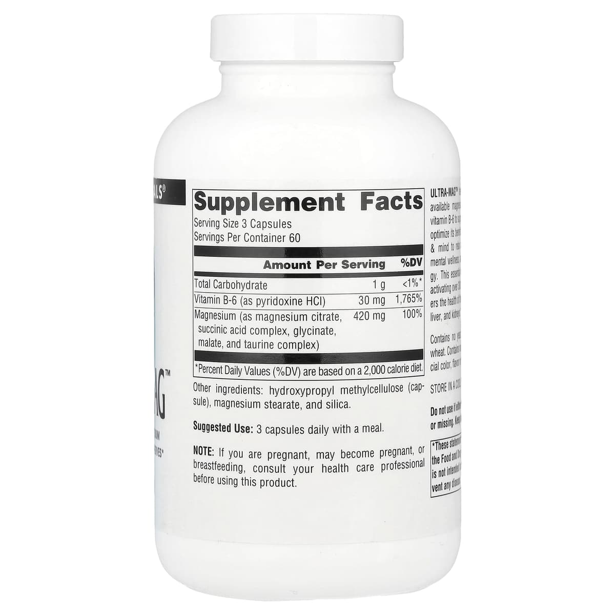 Source Naturals, Ultra-Mag, 180 веганских капсул