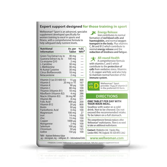 Vitabiotics - WellWoman Sport здоровье и спорт