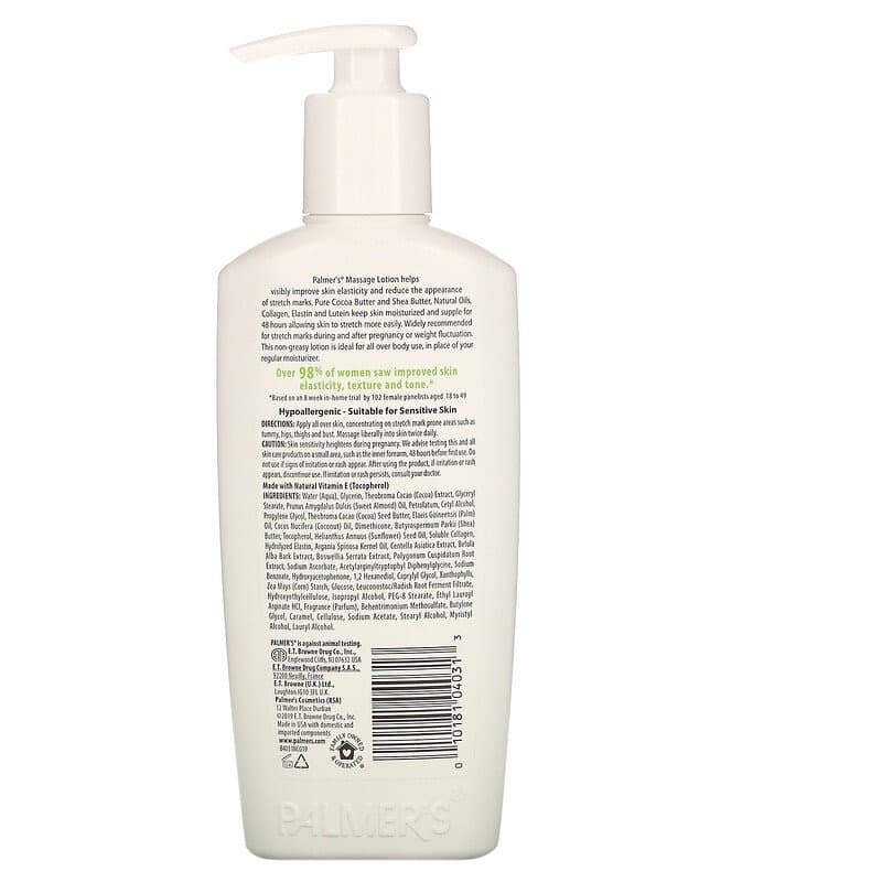 Palmer's, Cocoa Butter Formula, лосьон для тела, массажный лосьон против растяжек, 250 мл