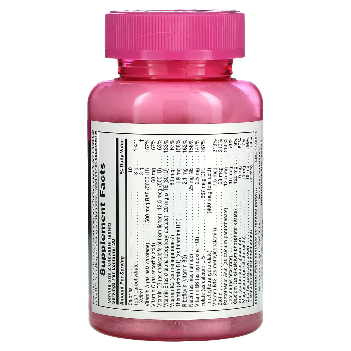 NaturesPlus, Source of Life, можный подросток, для нее, Без сахара, натуральный вкус лесных ягод, 60 жевательных таблеток