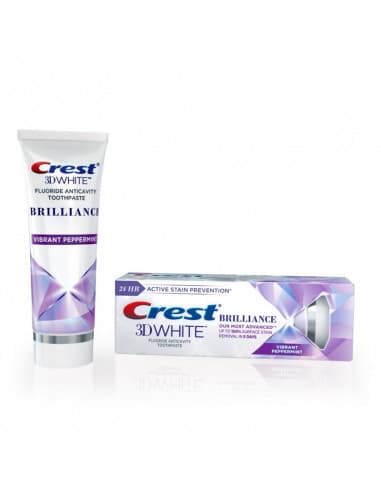 CREST 3D WHITE BRILLIANCE VIBRANT PEPPERMINT NEW 2021 - ОТБЕЛИВАЮЩАЯ ЗУБНАЯ ПАСТА