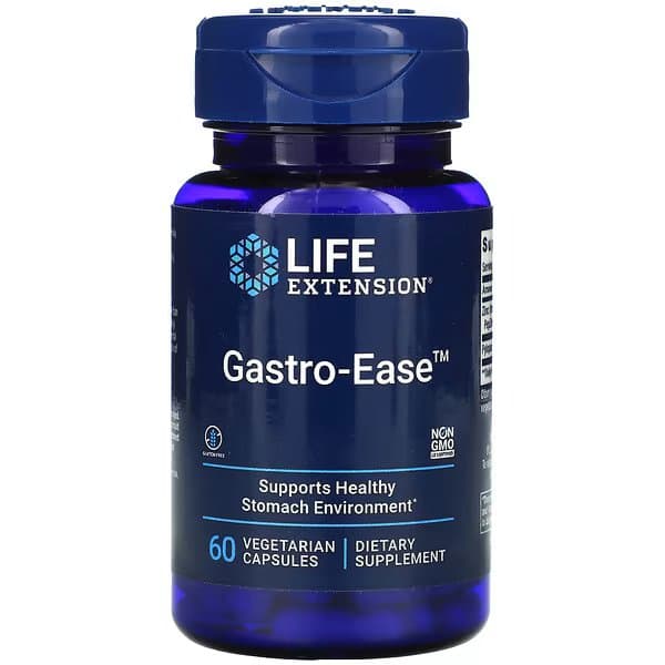 Life Extension, Gastro-Ease, PepZinGI 60 вегетарианских капсул