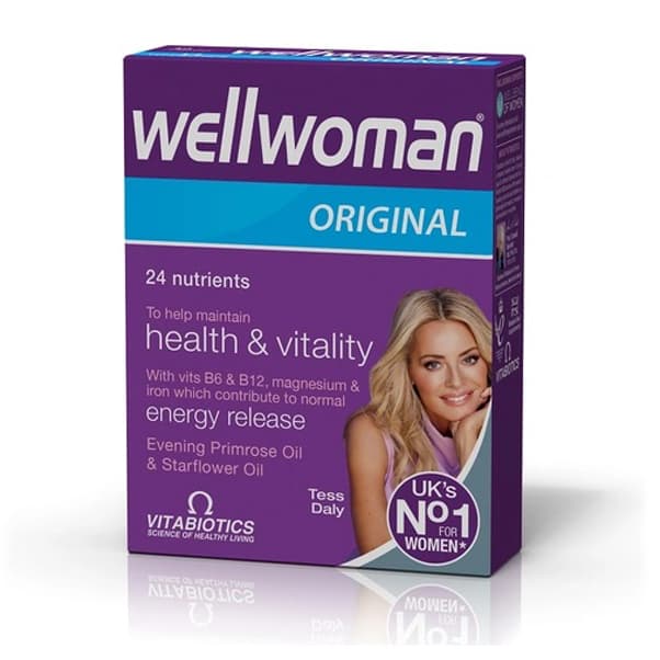 Wellwoman Vitabiotics Усовершенствованная формула витаминов и минералов с маслами алое и вечерней примулы, 90 капсул