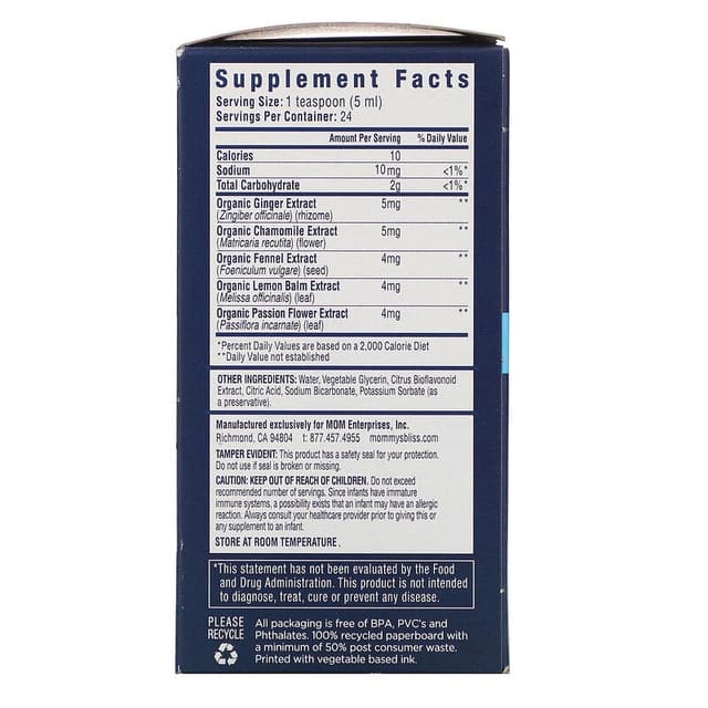 Mommy's Bliss, Время сна, водичка от колик, (120 мл)