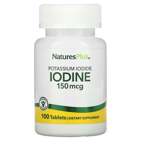 NaturesPlus, Йод, йодид калия, 150 мкг, 100 таблеток