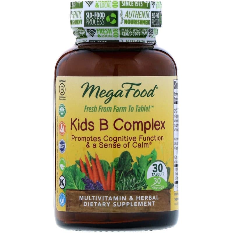 MegaFood, B комплекс для детей, 30 таблеток