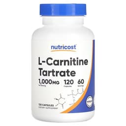 Nutricost, L-карнитин тартрат, 1000 мг, 120 капсул