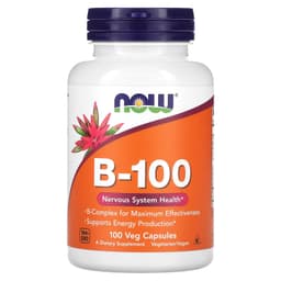 NOW Foods, КОМПЛЕКС Б B-100, 100 растительных капсул