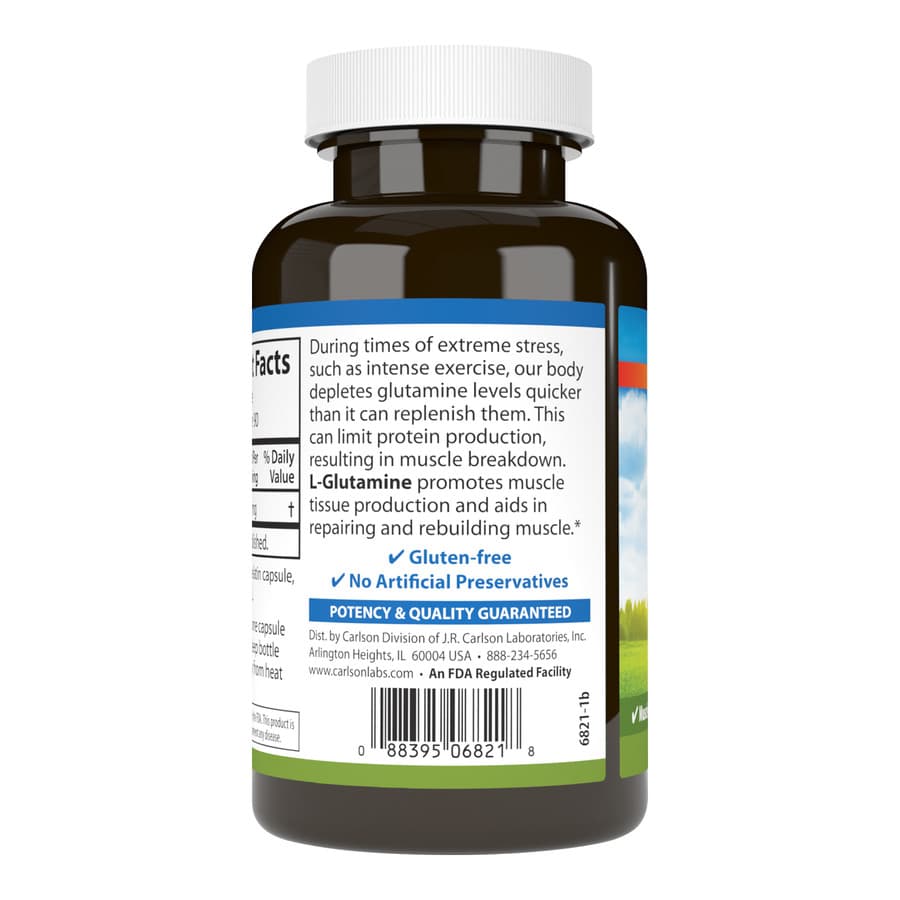 Carlson Labs L-глутамин 750 мг, 90 капсул