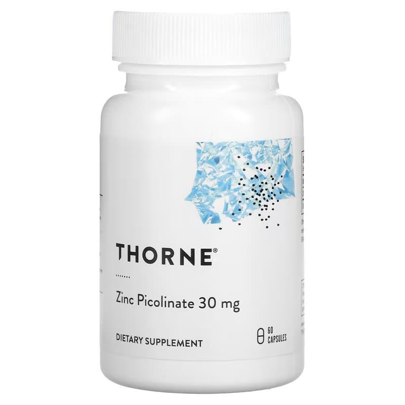 Thorne Research, пиколинат цинка, 60 капсул