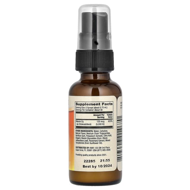 Dr. Mercola, Sunshine D3, спрей с витамином D3, натуральный апельсин, 29 мл