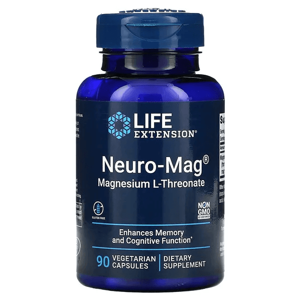 Life Extension, Neuro-Mag, L-треонат магния, 90 вегетарианских капсул
