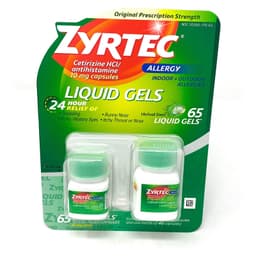 Kirkland Signature Zyrtec Liquid Gels, 65 жидких гелей