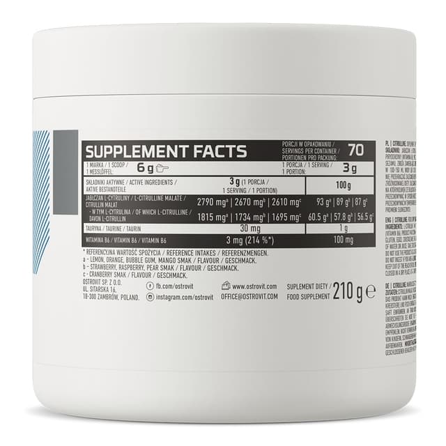 ОстроВит Цитруллин 210 г лимон