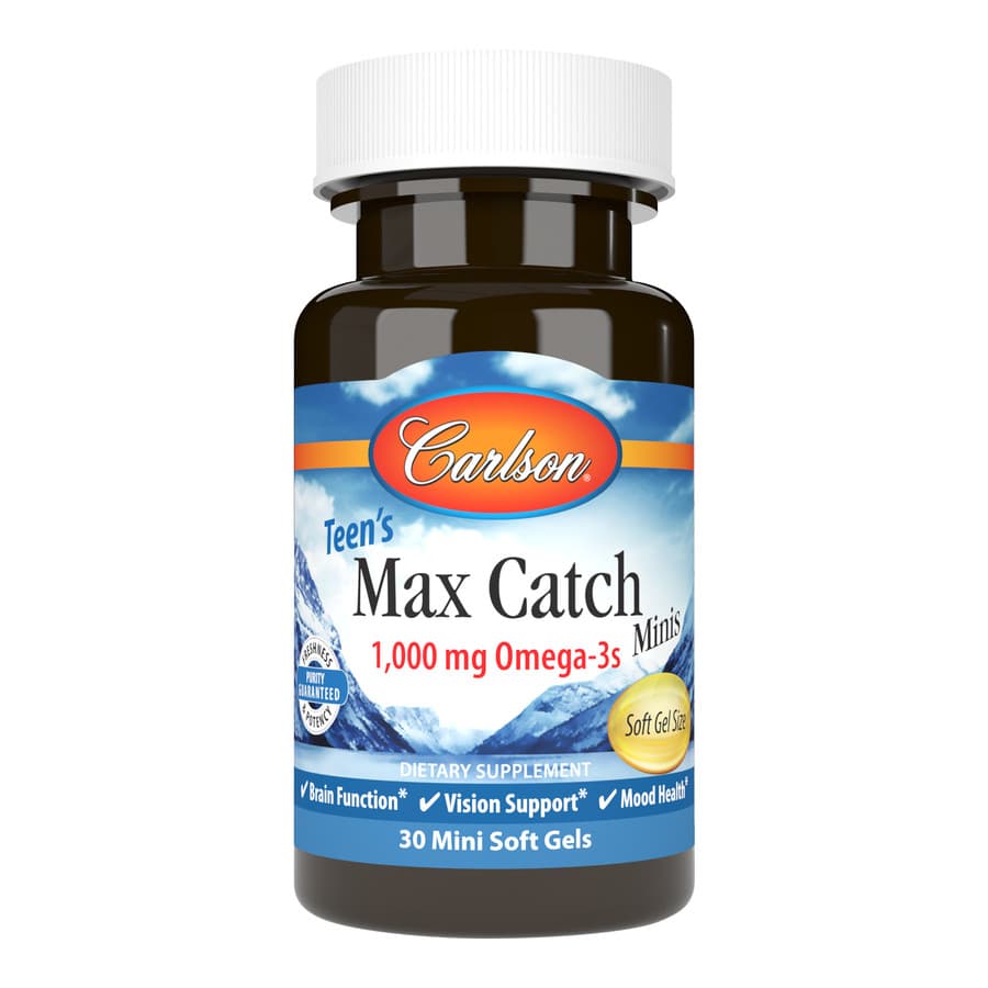 Carlson Labs Для подростков Max Catch Minis, 30 мягких мини капсул
