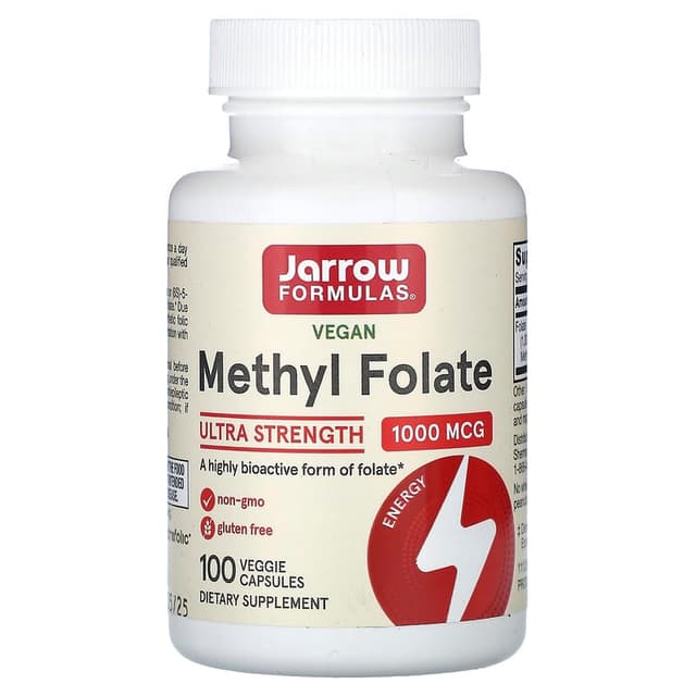 Jarrow Formulas, метилфолат, 1000 мкг, 100 вегетарианских капсул
