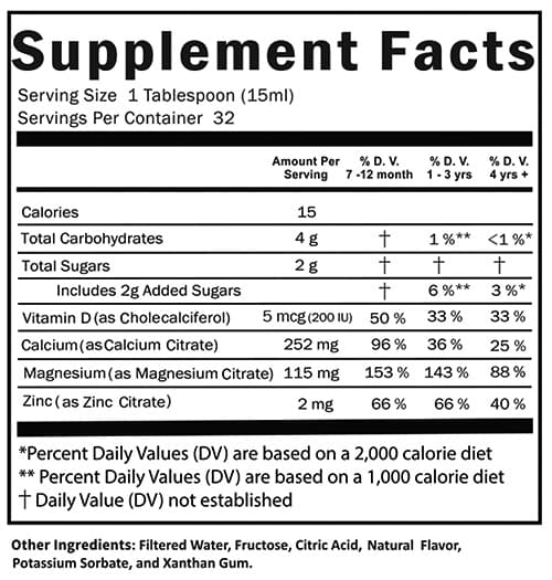 Naturade Жидкий кальций с магнием и витамином D3 для детей, 16 жидких унций