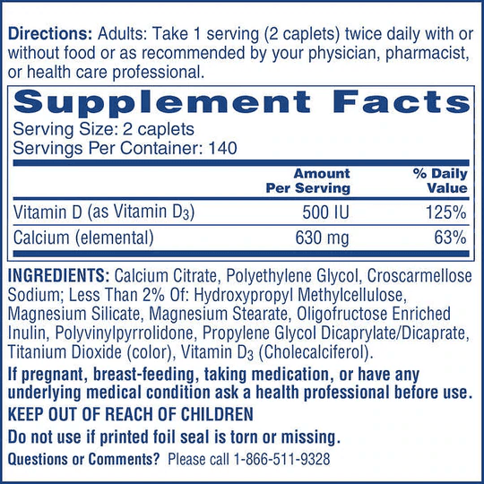 Цитрат кальция с витамином D, Citracal Maximum 280 таблеток